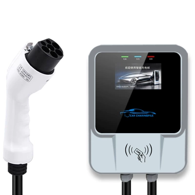 New energy electric vehicle charging pile gun household 32A AC 7kw fast charging BYD Wei to Tesla (Elektrikli avtomobil şarj cihazları) - ivory-white-indicator-light-32a