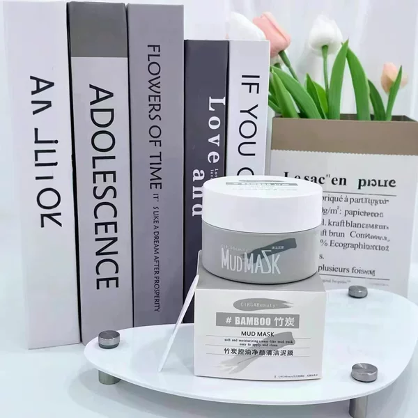 Scara Bamboo Charcoal Oil Control Cleansing Mud Mask Refreshing and Gentle Blackhead and Acne Removal Pore Shrinking Smear-On Mask