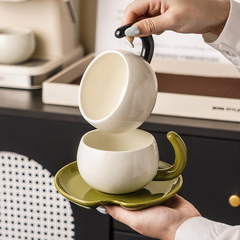 高颜值咖啡杯子套装创意下午茶陶瓷杯碟家用待客咖啡杯情侣对杯