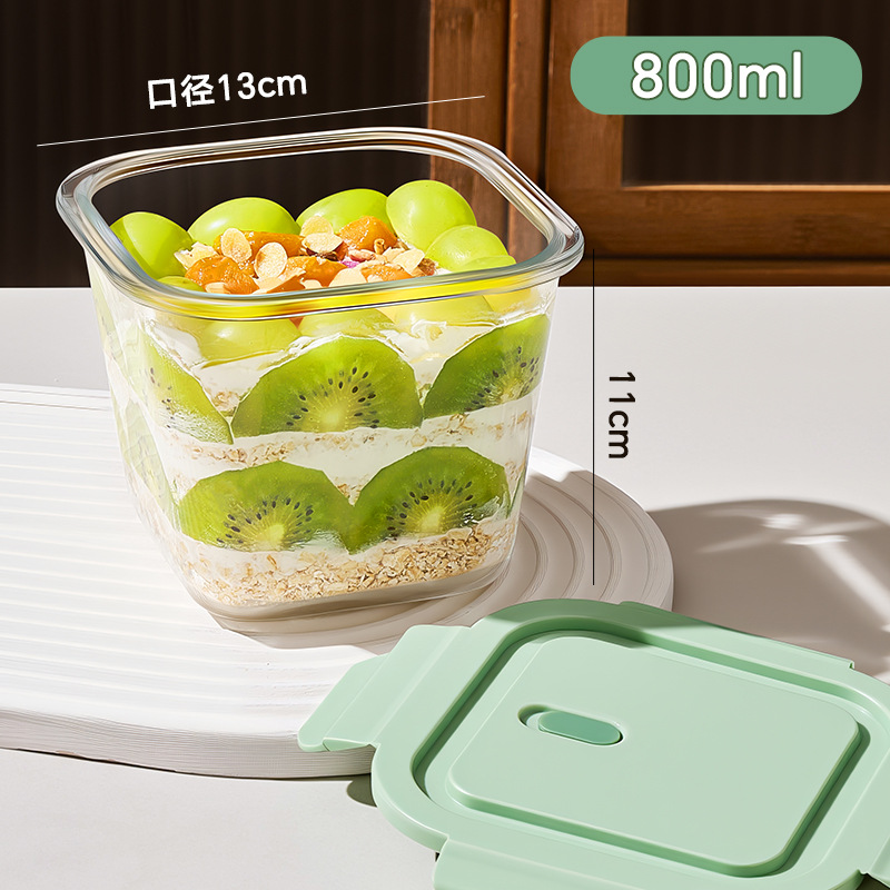 Matcha green square soup bowl 800ml
