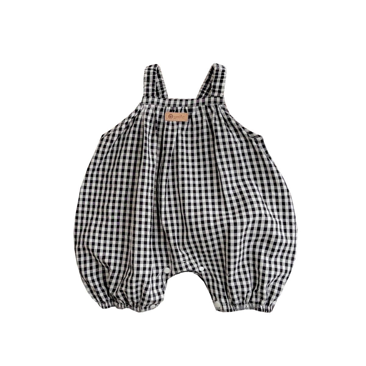 Ropa de bebé verano nuevo traje de bebé mono a cuadros chaleco traje de dos piezas sin mangas para recién nacido