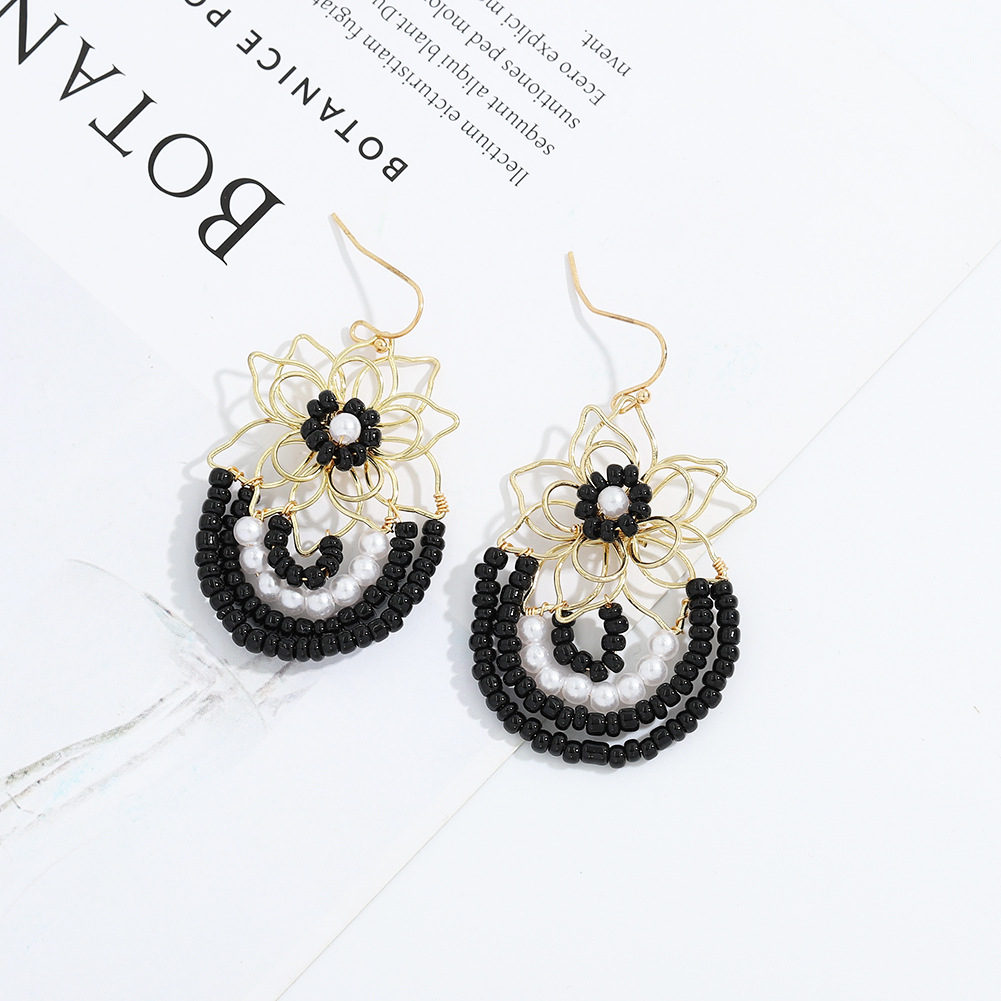 Bohemian Fashion Hand-woven Flower Earrings display picture 36