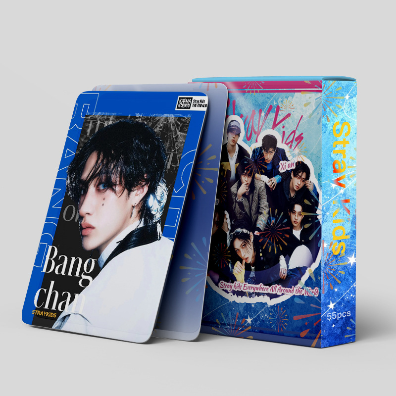 Cadena total de gran cantidad de nuevos productos en stock 55 tarjetas de álbum SKMyBreath KPOP estrella alrededor de la tarjeta de colección LOMO