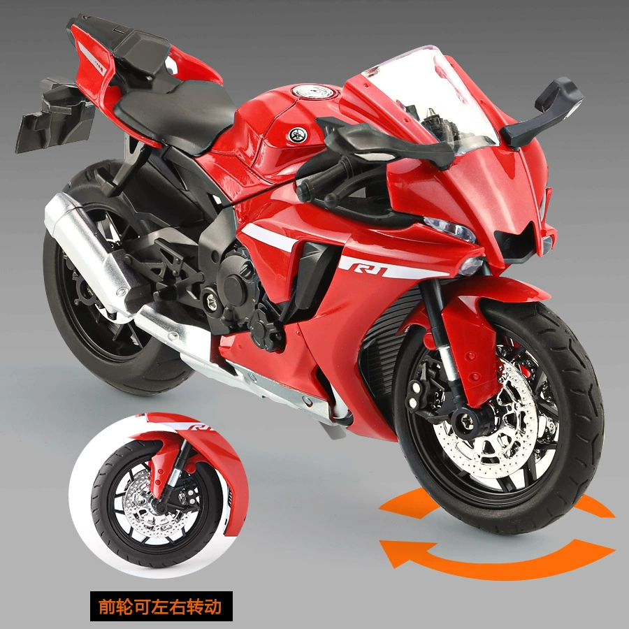 华一 Yamaha, внедорожный металлический мотоцикл, модель машины, реалистичная минифигура, игрушка, масштаб 1:12