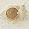 Photography props for new born, children's knitted hat, doll, set