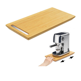 Bamboo sliding tray multi-function coffee machine kitchen appliances tray table roller tray