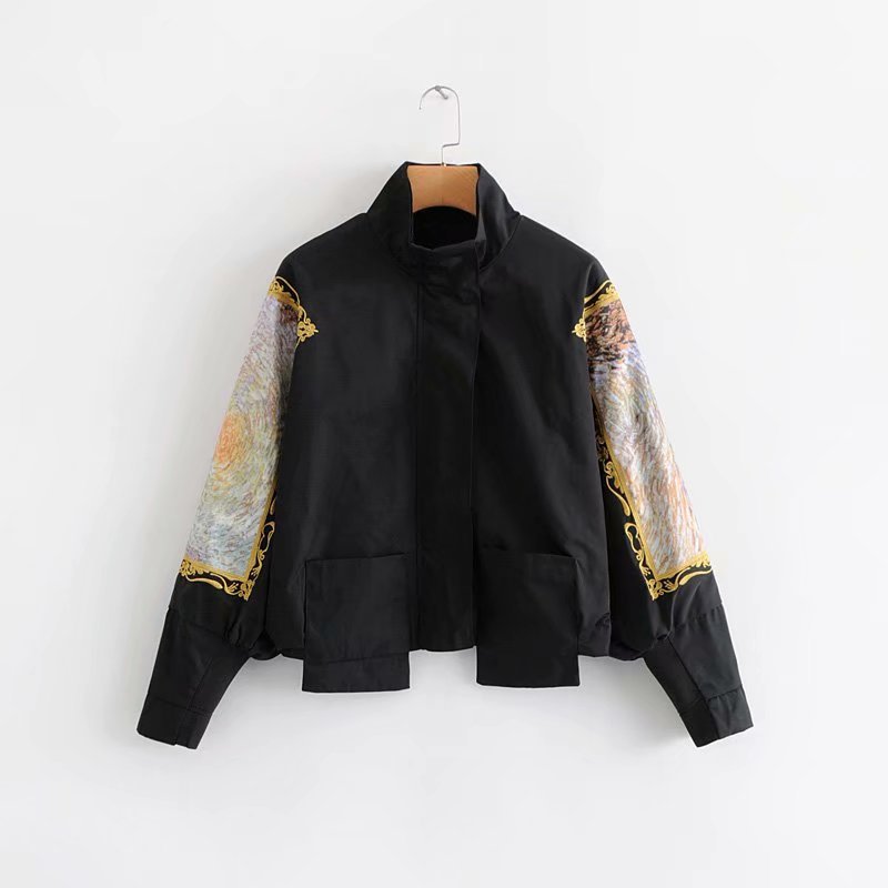 Fashion embroidery sleeve baseball jacket NSAM44597