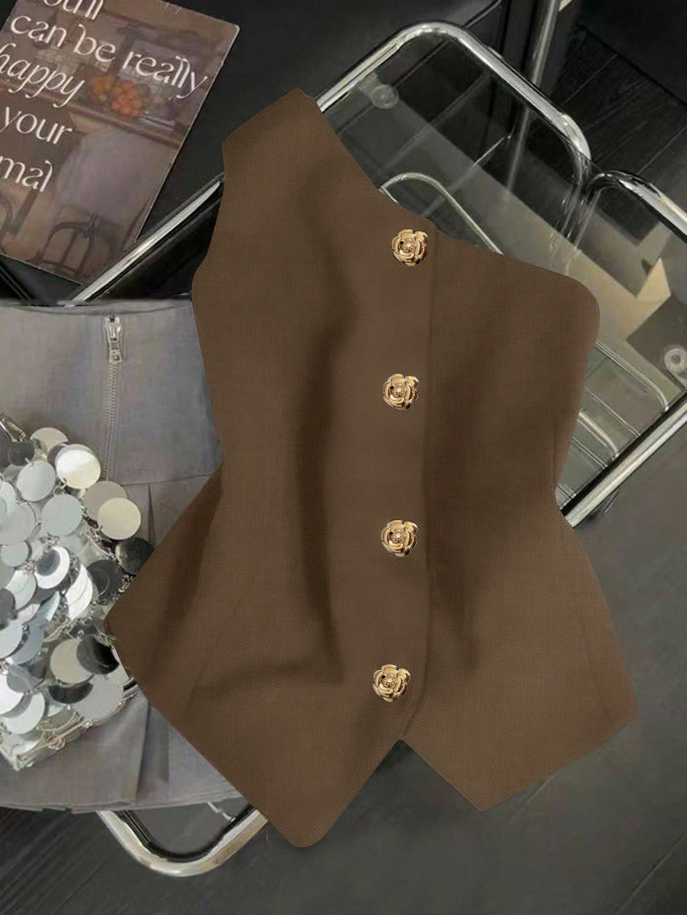 Spot Amazon AliExpress Europa y Estados Unidos transfronterizos Amazon ropa de mujer elegante moda camisa de color sólido Cardigan de alta calidad