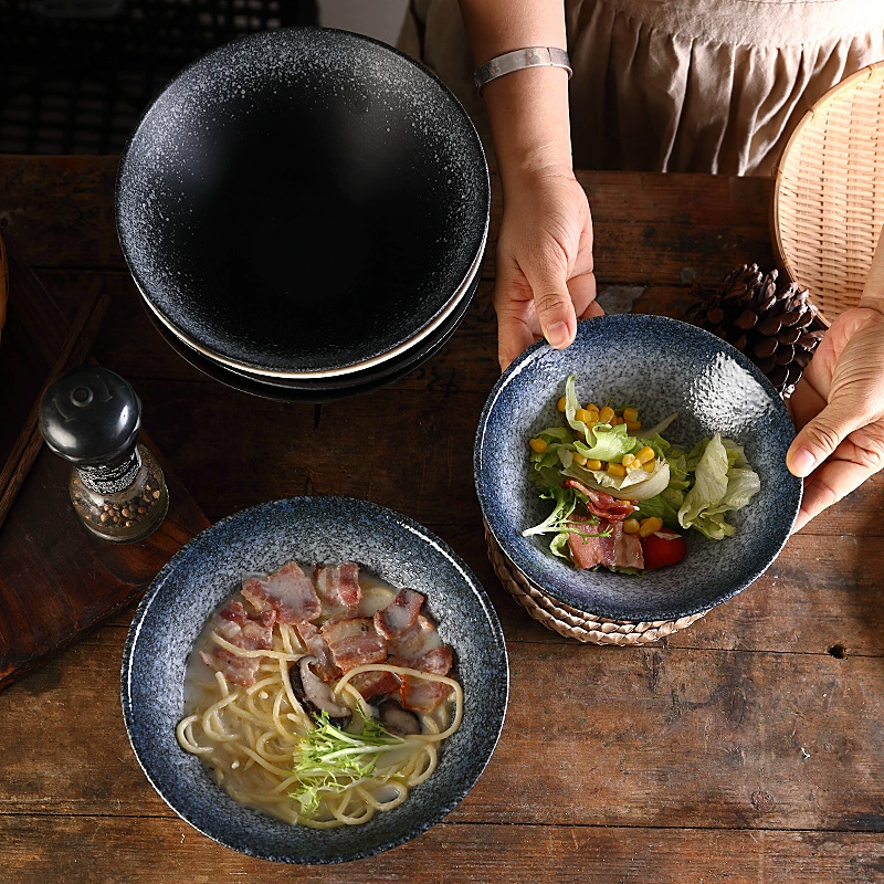 Japanese ceramic tableware for home use, big soup bowl