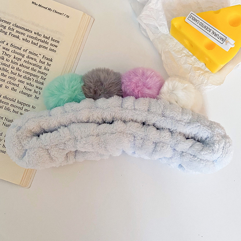 Cocoa amor bola de peluche banda pelo máscara lavado maquillaje dulce dibujos animados espíritu antiguo