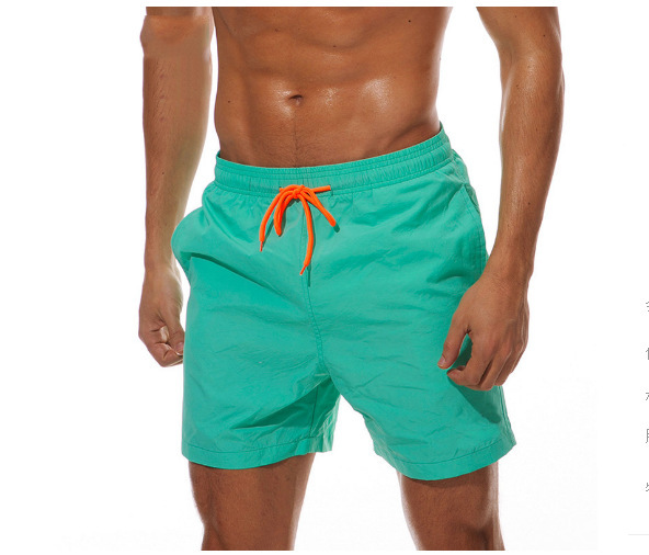 Casual, Beach Occasion Men's Beach Pants Breathable Waterproof Sports Casual Shorts Solid Color Men's Clothing