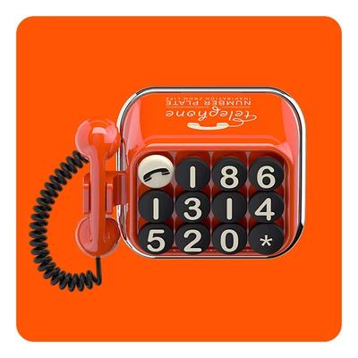 Old phone moving car number Nömrəli dayanma kartı - red