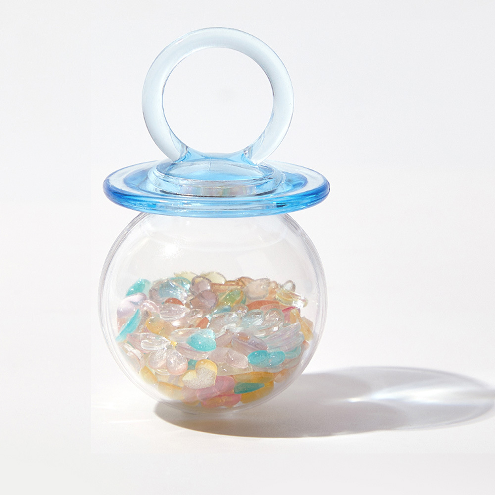 Mini caja de dulces en forma de chupete transparente babyshower para la decoración del banquete caja de embalaje pequeña creativa