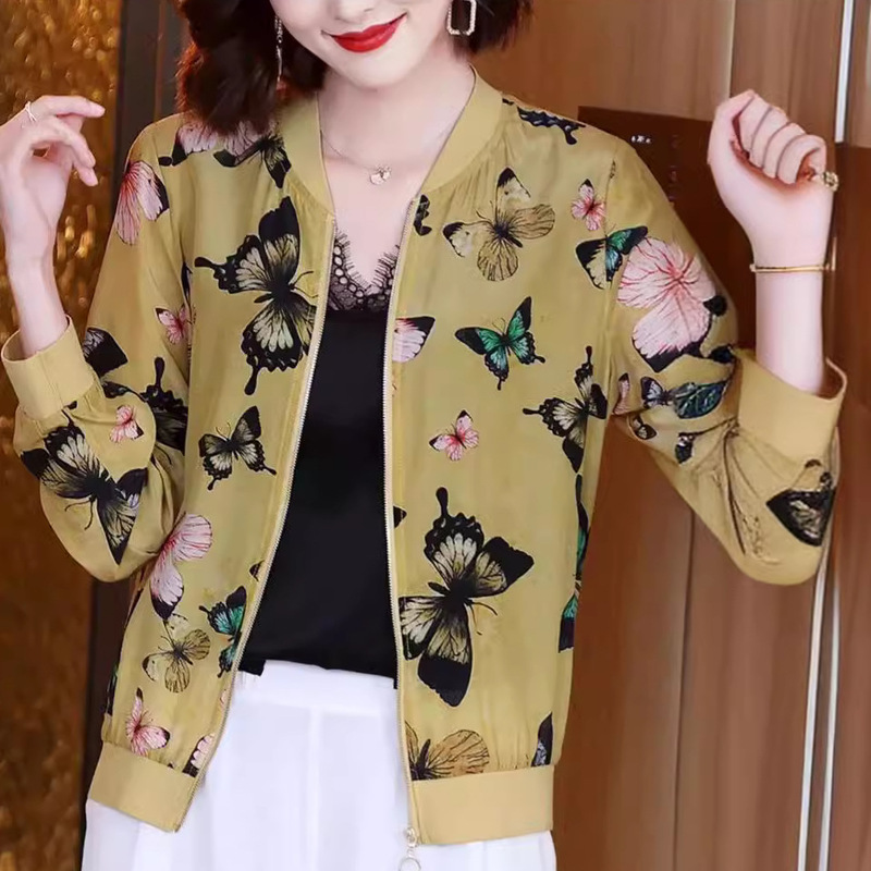 Wholesale sun protection clothing baseball clothing women's coat cardigan 2024 summer thin Korean version of large size jacket women's air conditioning shirt