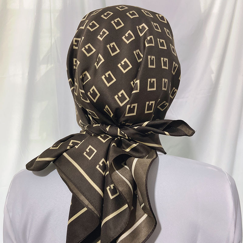 Eșarfă 90 * 90cm din mătase imitație twill pentru femei, eșarfă tip șal_voghion.com