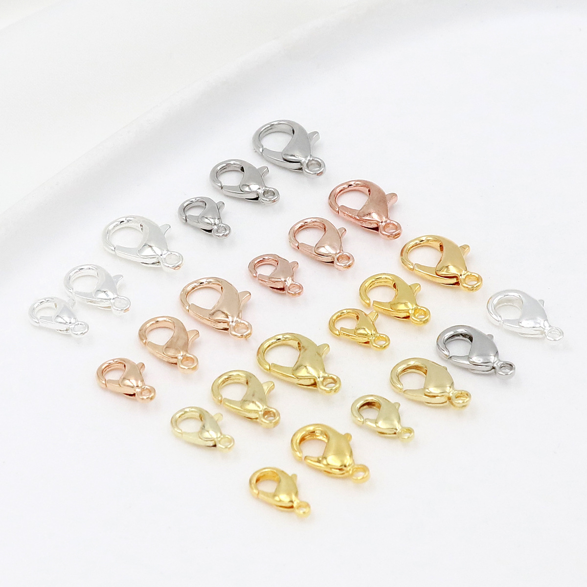 保色14K包金龙虾扣饰品18K金手链项链扣收尾弹簧扣diy饰品配件B98