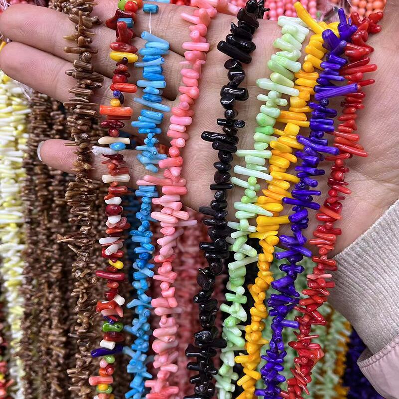 Sea Bamboo Coral, Asymmetrical Coral Fine Seedlings, Thin Branches, DIY Bracelets, Accessories, Semi-finished Accessories, Loose Beads Wholesale