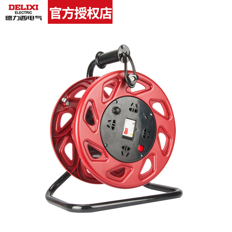 Delixi cable reel wire reel waterproof reel winding reel empty reel roller mobile cable reel 30 meters 50 meters