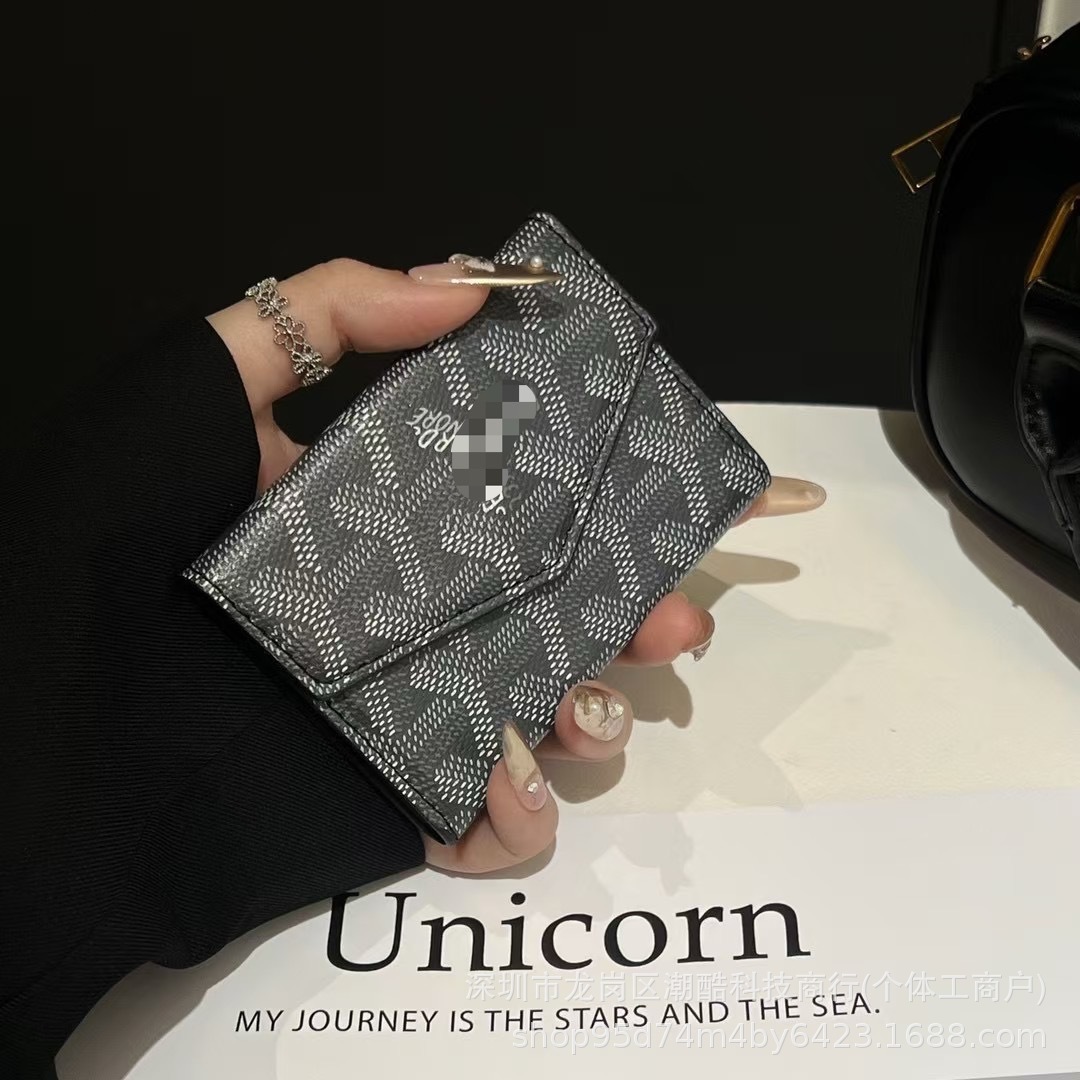 Dog tooth accordion bag gray