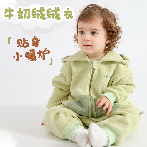 Baby onesie in the style of David Bellamy, animal-themed and super cute, suitable for spring and autumn/winter, unisex, anti-static, crawling suit for boys