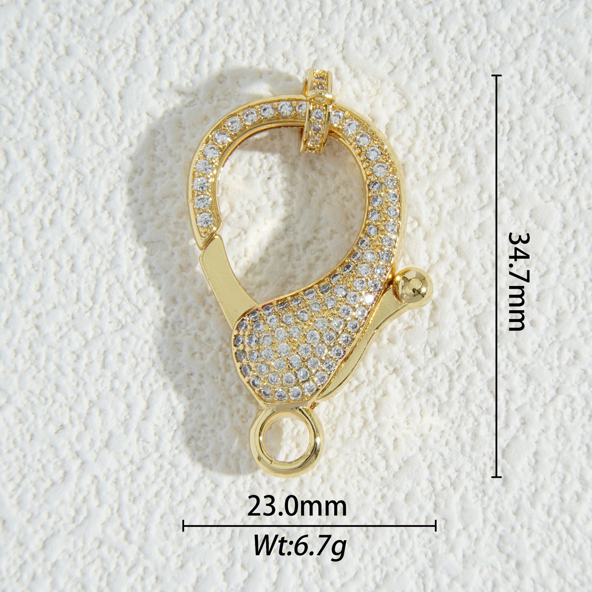 18K oro micro-cristalino accesorios de piedra estrella luna mariposa flores amor colgante DIY collar material pendientes