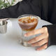 Creative transparent glass single-layer Cup ice American coffee cup summer juice cold extraction Cup household milk breakfast cup