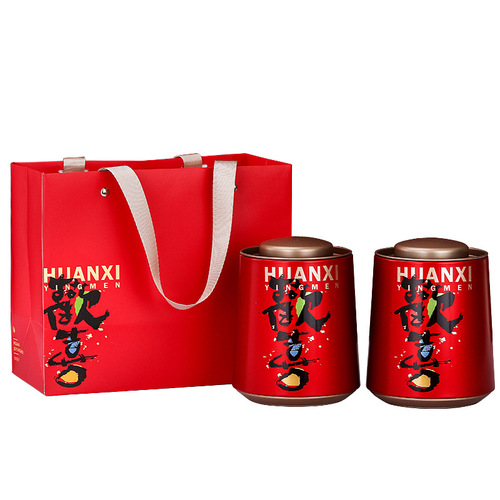 New tinplate tea can 250g green tea black tea black tea can gift box set wholesale tea box packaging