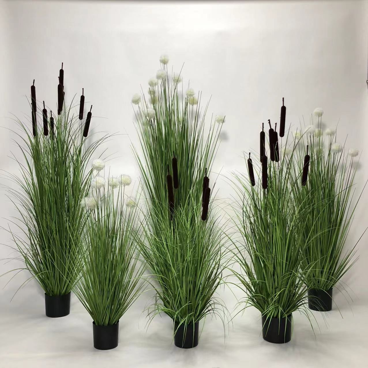 仿真芦苇大型盆栽狗尾洋葱草假草香蒲落地绿植北欧家居摆件