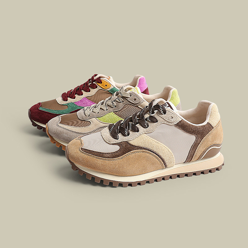 Autumn's Trendy Casual Sneakers, German Training Shoes for Women, Versatile Shoes in Apricot, Burgundy, and Green for Adults Autumn's Trendy Casual Sneakers, German Training Shoes for Women, Versatile Shoes in Apricot, Burgundy, and Green for Adults