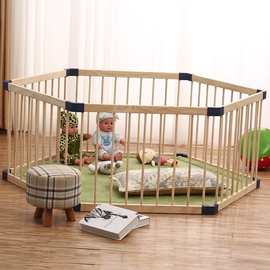 木制儿童爬行围栏婴儿室防护栏家用宝宝爬行学步安全护栏可折叠