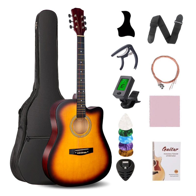 Una guitarra de balada de 41 pulgadas Amazon principiantes estudiantes principiantes ausentes de ángulo matte brillante guitarra de madera de tiles image 9