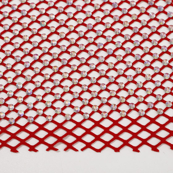 Hot Drilling Elastic Mesh Rhombic Mesh Drill Hot Drilling Fabric Clothing Luggage Hot Drilling Shoe Material Hot Drilling Elastic Mesh Cutting Pieces Drill