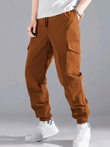 Men's Casual Cargo Pants Chic Street Style Drawstring