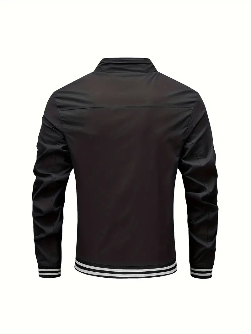 Spring and Autumn new business casual stand collar men's windproof youth jacket men_voghion.com