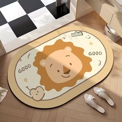 珪藻泥浴室漫画カーペットトイレ吸水滑り止めマット速乾可手洗い可かわいい動物カーペット