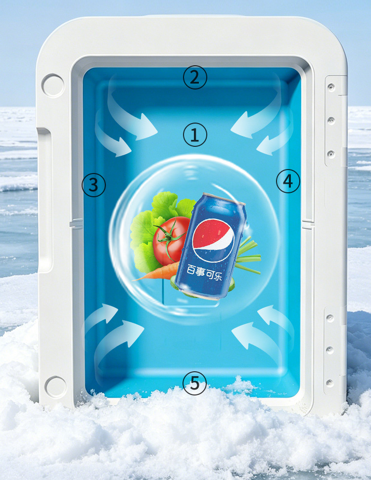 Pepsi Car Mini Fridge Dormitory Small Freezer Single-Person Desktop Mini Home Refrigerator Small Office