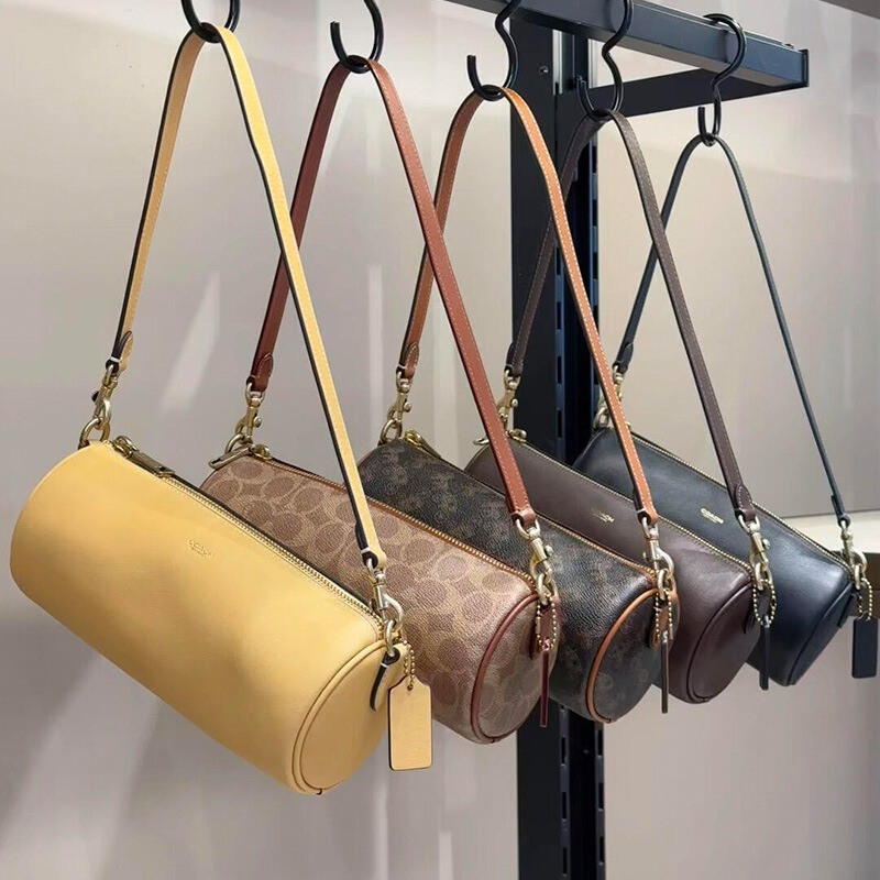 【High-End Version】C蔻家 Barrel Pen Holder Bag for Women, Cylindrical Bag, Underarm Bag, Handbag, Shoulder Bag, Crossbody Bag