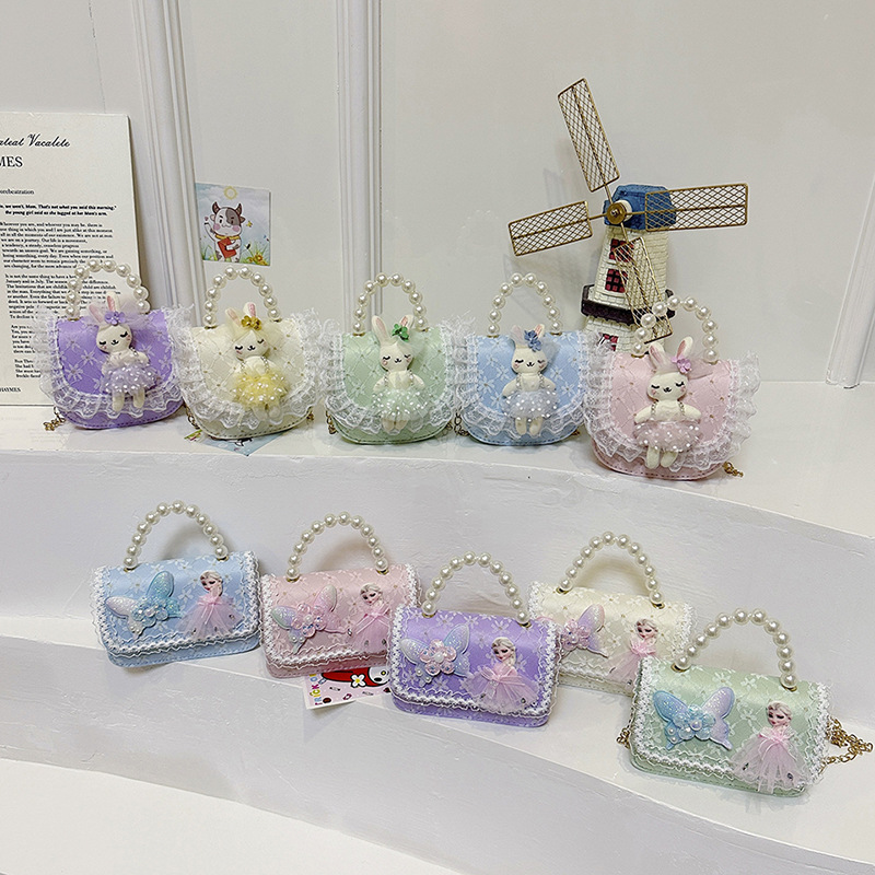 Niños pequeños viento princesa bolsa de hombro de moda caricatura Aisha chica arco graduado cuentas bolso de mano
