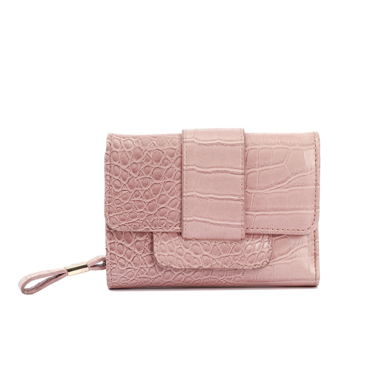 New Pink Coin Purse Clutch Bag with Zipper, Portable and Classy, Fashionable and Simple Style Gift Giving