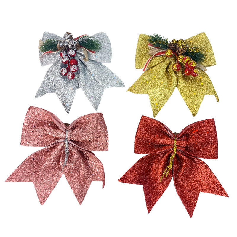 Christmas decorations pearl with bow