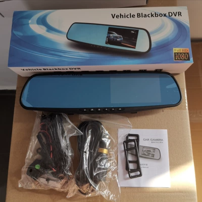 with full-screen reversing image | Driving recorder - no-card-45inch-black-border-dual-recording-1080p-night-vision-ips-screen