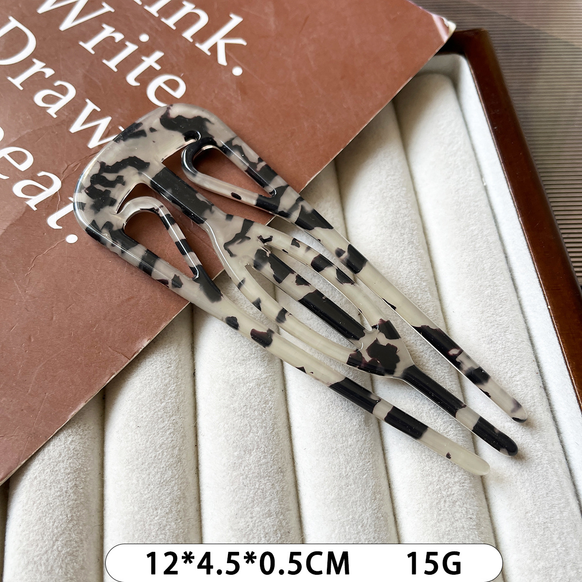 Transfronterizos Amazon nuevo estilo de imitación acético para damas en forma de U clip de pelo francés curvo clip de pelo con forma de bola image 14