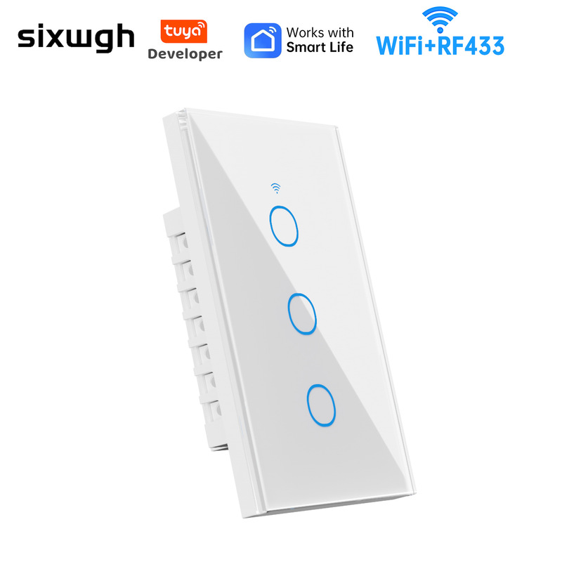 涂鸦WiFi+433触摸墙壁开关118型Alexa美规澳洲规巴西规单零火|undefined
