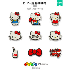 洞洞靴アクセサリー靴花智必星カードボタンdiy部品を厚くするkt猫高級感装飾ボタン靴ボタン