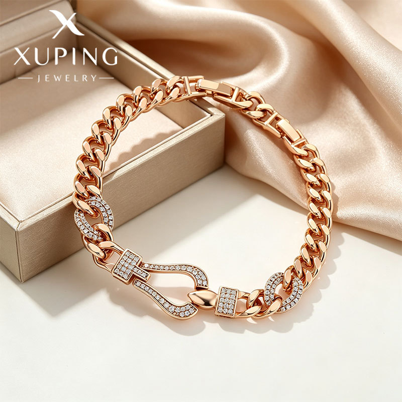 Pulsera Retro para Mujer 18K de Aleación de Cobre, Galvanizada, Diseño Geométrico, para Regalos
