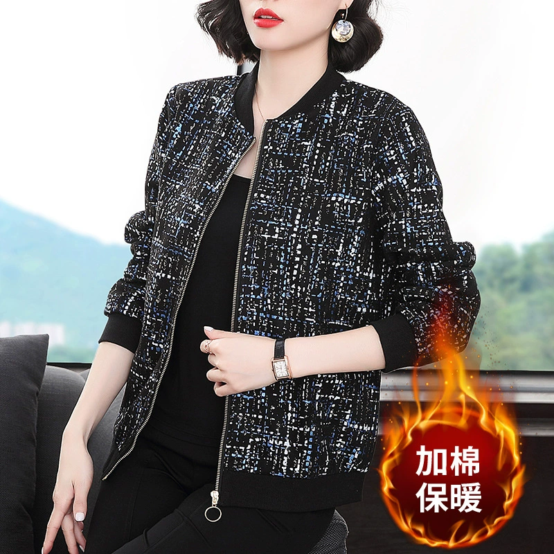 Толстое хлопковое пальто для женщин, осень и зима 2023, НОВЫЙ СВОБОДНЫЙ Модный маленький короткий топ в западном стиле для мамы среднего возраста