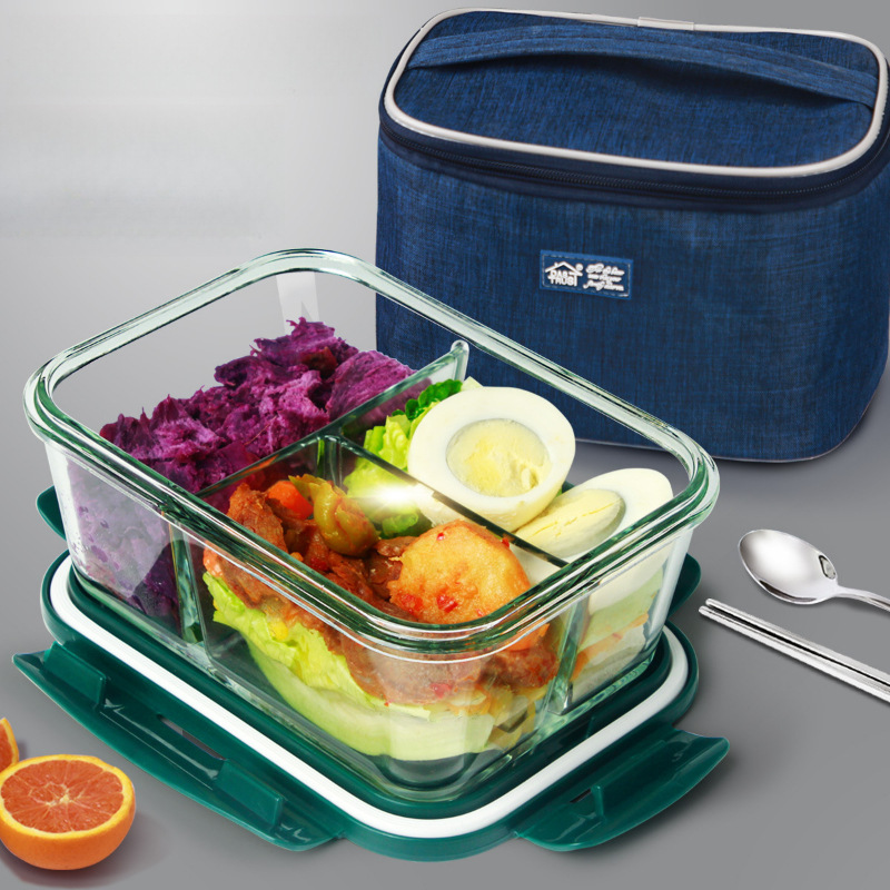 Creating a bowl with a meal box for the heating of the glass lunch…