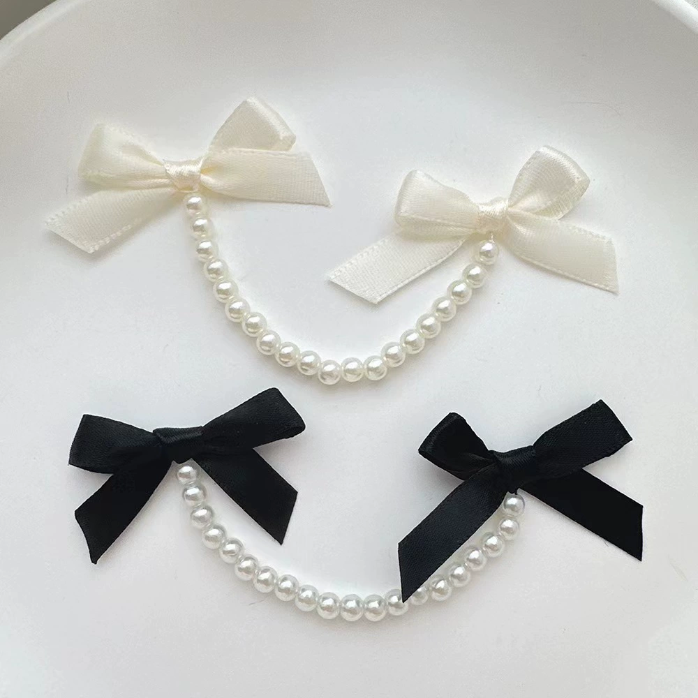 Классический черно-белый ручной работы из бисера с бантом носки Аксессуары Сумки Аксессуары для одежды Аксессуары для волос Аксессуары для волос Заколки для волос Материал партии