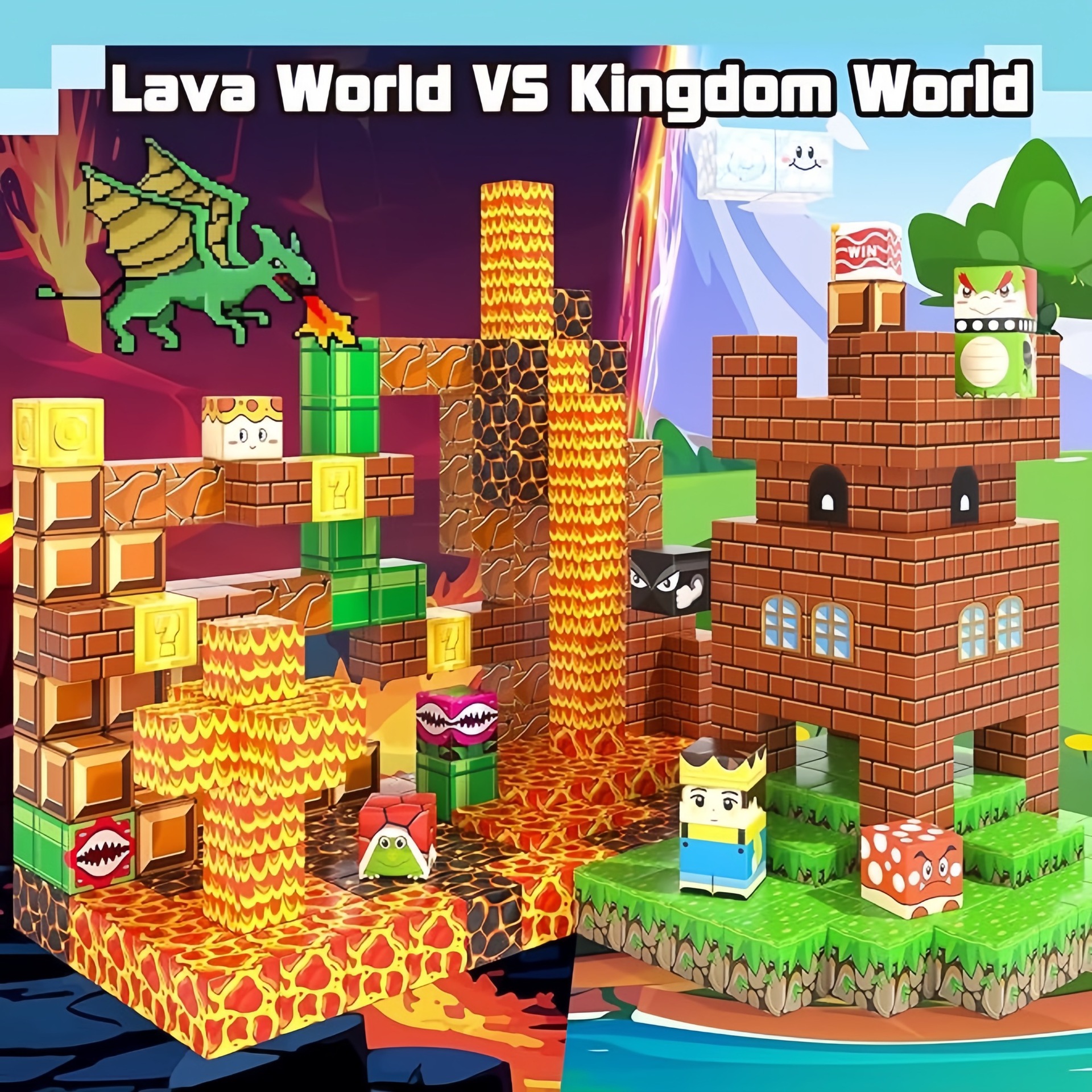 Transfronterizo Amazon MC My Cube World Juego de bloques de construcción magnética Bosque primitivo Partículas magnéticas Juguetes magnéticos