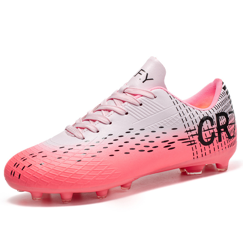 2025 nuevo transfronterizo hombre y mujer largo clavos jóvenes estudiantes zapatos de fútbol resistentes al desgaste zapatos deportivos fábrica directa
